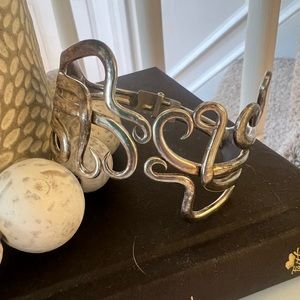 Handcrafted Curled Fork Bangle Bracelet